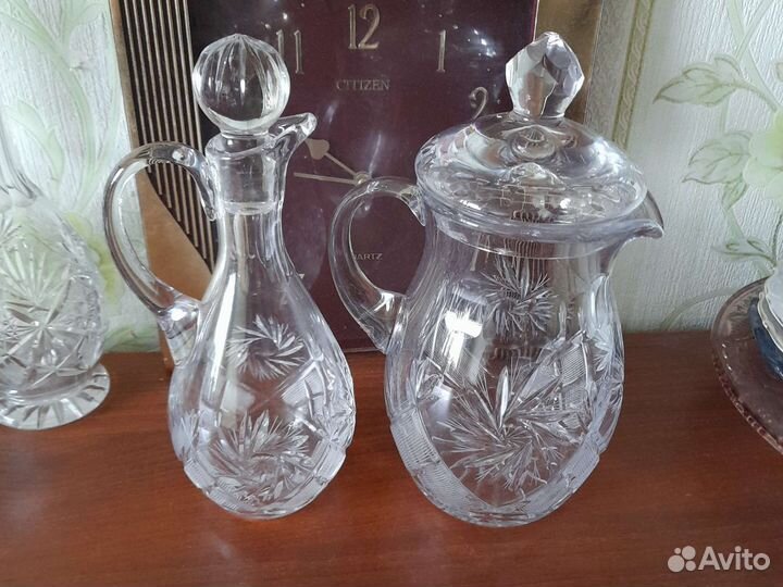Хрустальные кувшины.70х.Винтаж