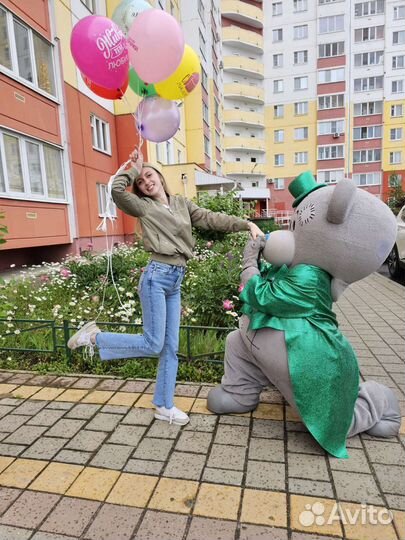 Мишка Тедди на праздник,ростовая кукла,аниматор