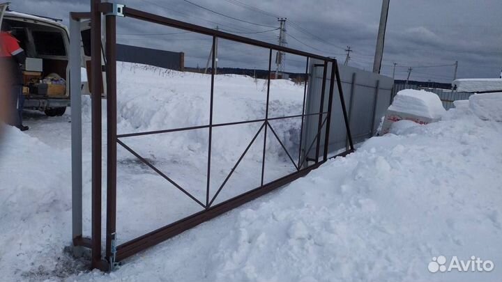 Откатные ворота под ключ