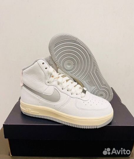 Кроссовки Nike Air Force 1 High Sculpt silver