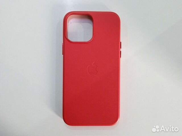 Кожаный чехол на iPhone 13 Pro Max Красный
