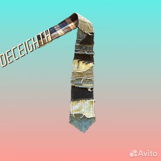 Джинсовый галстук пэчворк