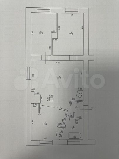 3-к. квартира, 82,7 м², 1/3 эт.