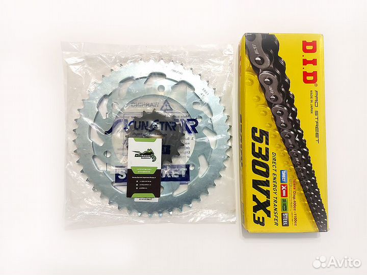 Цепь и звезды на Yamaha FZ1 Fazer (S/N) 2006-2015