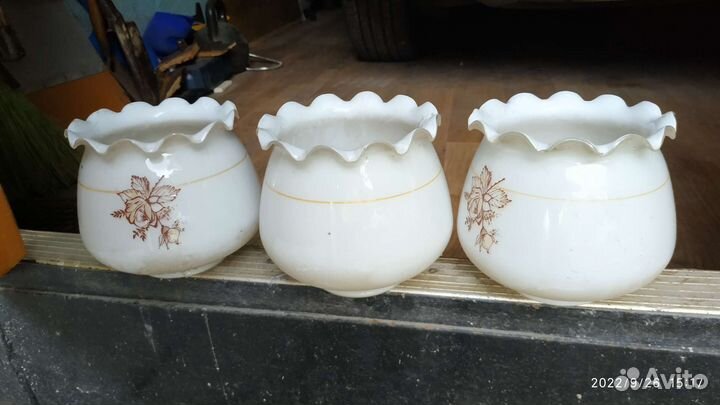 Плафоны для люстр СССР бу, 3 комплекта