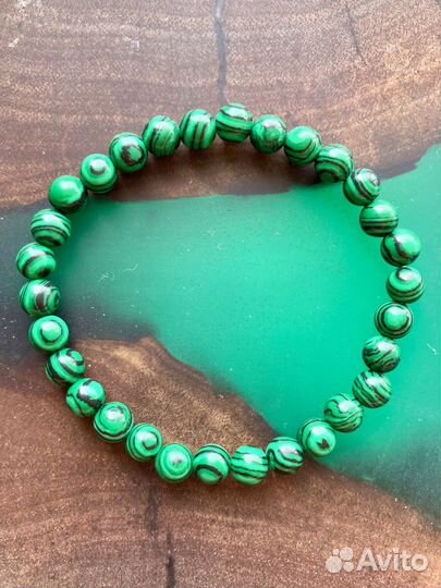 Браслет из малахита 16-18 разм