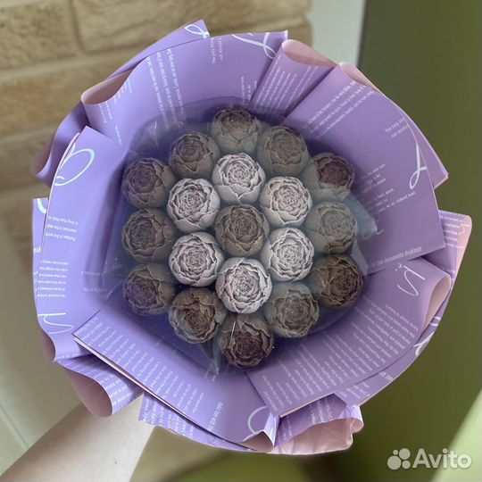 Букет из шоколадных пионов