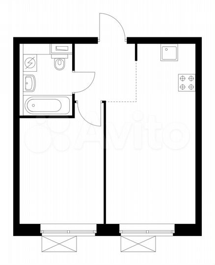 1-к. квартира, 36,2 м², 25/33 эт.