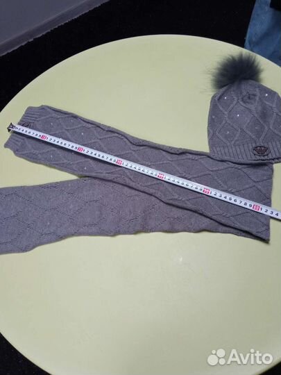 Трикотажная шапочка с шарфом baby armani