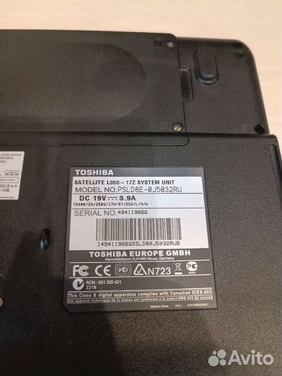 Ноутбук toshiba satellite L350