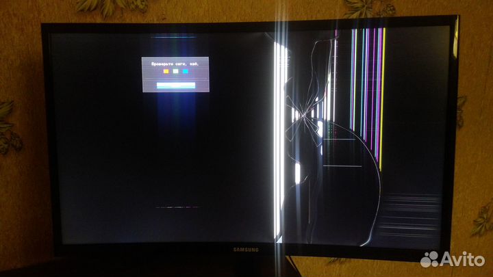 Монитор samsung c24f396fhi разбита матрица