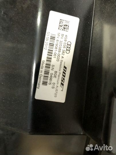 Audi A7 Комплект акустики bose дорестайлинг