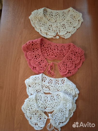 Кружевные, накладные воротники ручная работа