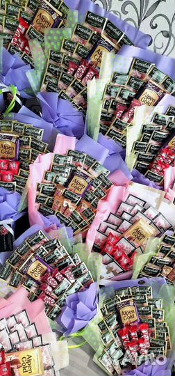 Съедобные букеты на 8 марта