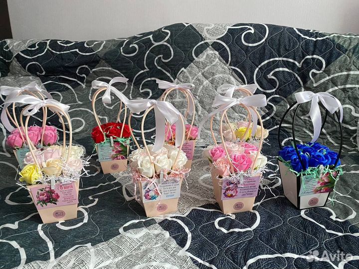 Букет из мыльных роз на 8 марта