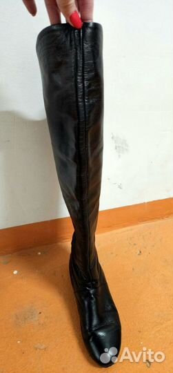 Сапоги ботфорты натуральная кожа 39 размер