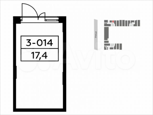 Аренда, торговое помещение, площадь 17.5 кв.м