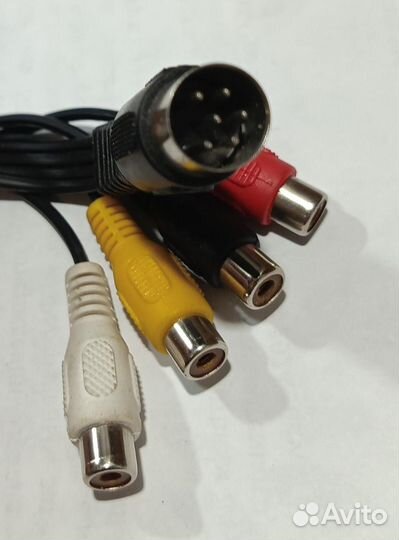 Штекер DIN 6 plug - 4 RCA