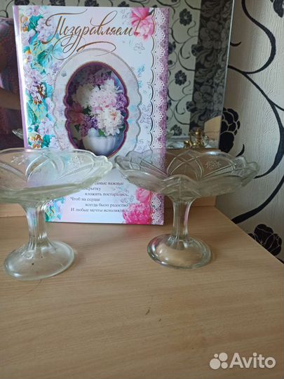 Ваза для фруктов на ножке СССР