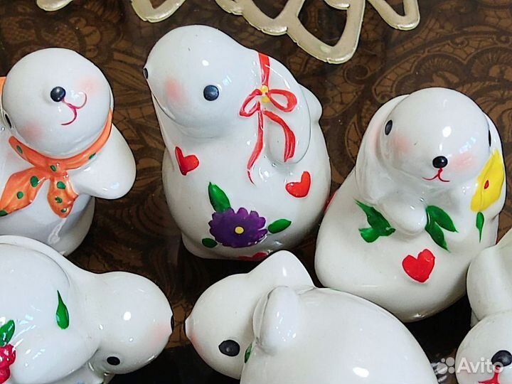 Керамические статуэтки зайчики