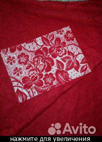 Тюль алый, шторная ткань, нитяная штора