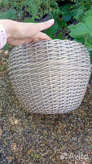 Кашпо из полиротанга, кашпо для цветов