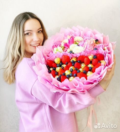 Съедобные букеты/вкусные букеты/для девушки/жены