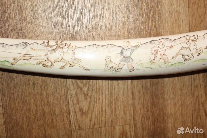 Клык (бивень) моржа (имитация). СССР. 65 см. 1.8кг