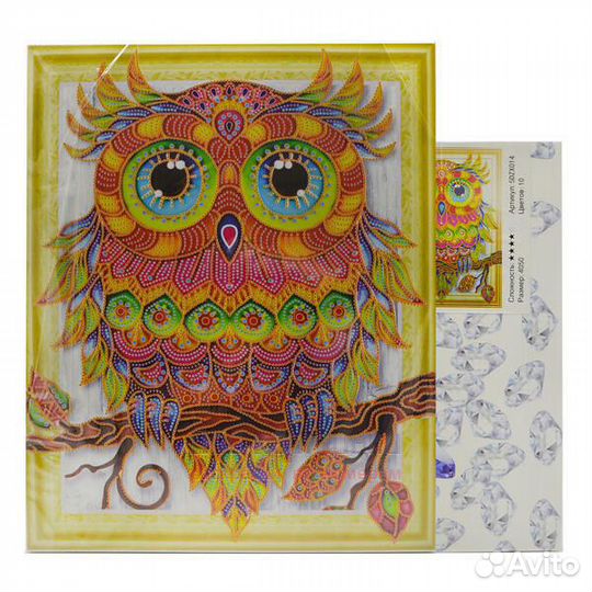 Алмазная мозаика 40x50 Плетеная корзинка с красным