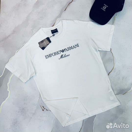 Футболка emporio armani вышивка