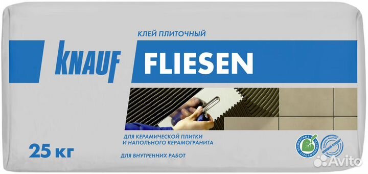 Клей для плитки Knauf Флизен серый 25 кг