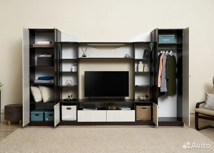 Гостиная Лороза дуб венге / ясень анкор светлый