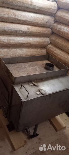 Печь банная с баком, нержавейка