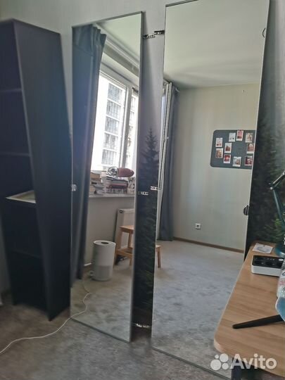 Двери для шкафа зеркальные Vikedal IKEA