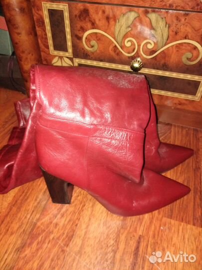 Сапоги женские натуральная кожа 39 40
