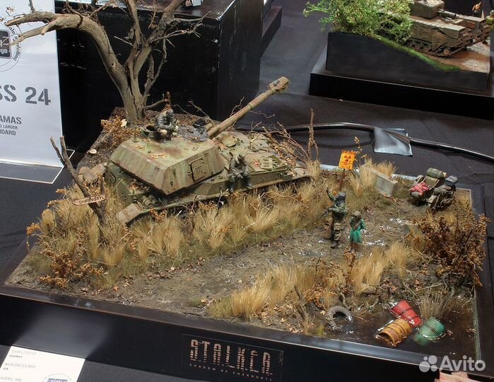 Модель танка Диорама stalker metro 2033