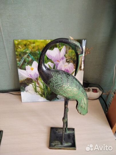 Бронзовые статуэтки журавлей