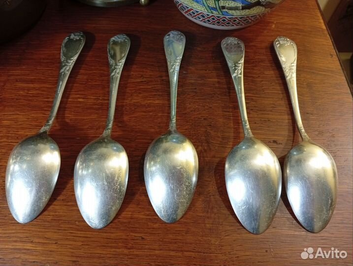 Ложки столовые мельхиоровые, зиш, СССР