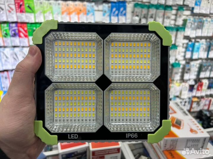 Сверхмощный фонарь прожектор с пультом и powerbank