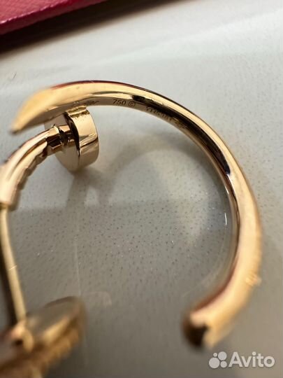 Золотые серьги гвоздь cartier