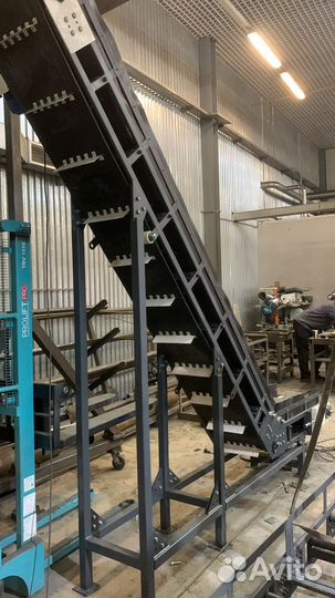 Конвейер ленточный L образный