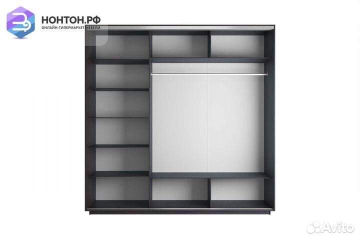 Шкаф-купе 3-х дверный Нонтон фото №1020 / венге