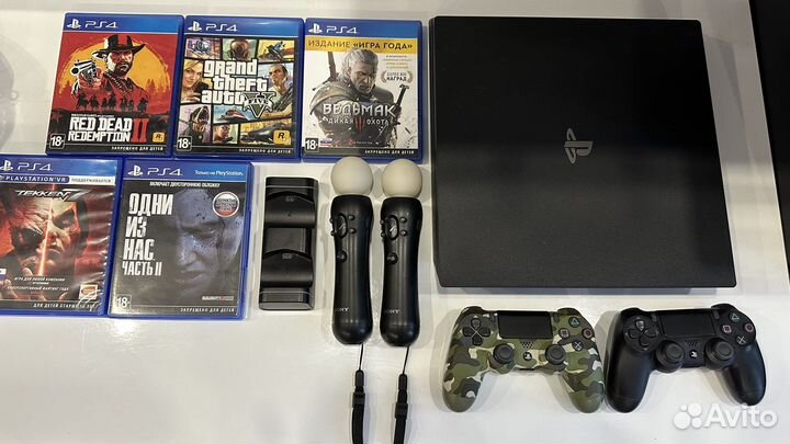 Игровой набор Sony PS4, шлем, геймпад, игры, мувы