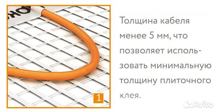 Теплый пол Теплолюкс tropixмнн 1120 Вт (7,0 кв.м)