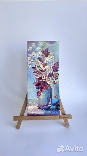 Картина маслом на картоне 