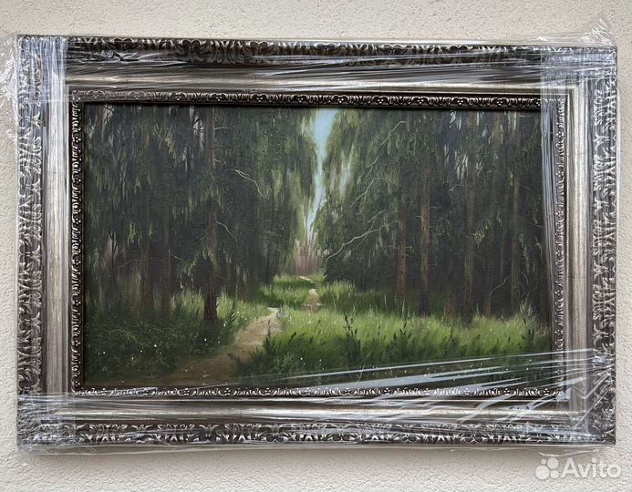 Картина пейзаж Зима, Осень, Лес