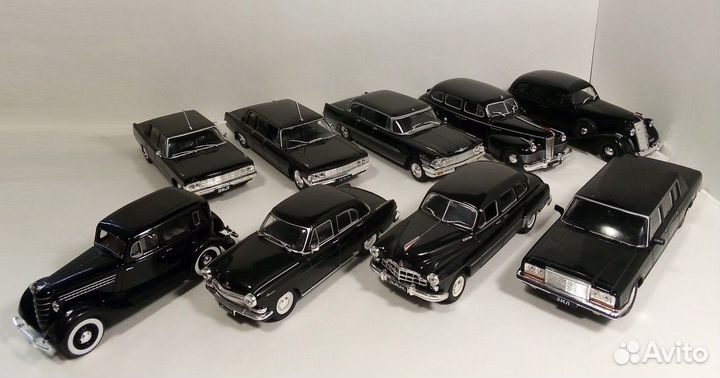 Гон: Правительственные лимузины черные авто 1:43