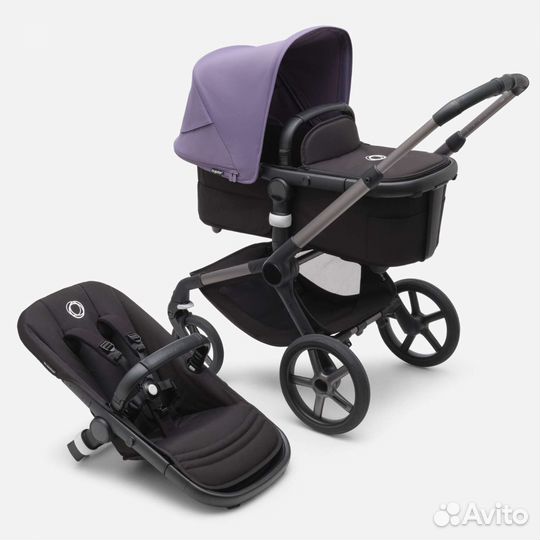 Коляска 2в1 Bugaboo Fox 5, Graphite/Purple