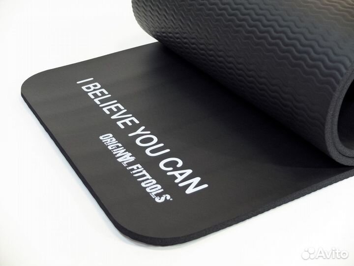 Мат для аэробики Original Fit.Tools NBR 10 мм черн