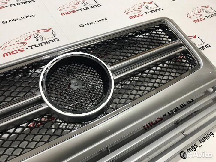 Решетка G-class G63 AMG Серая w463 (Без звезды)